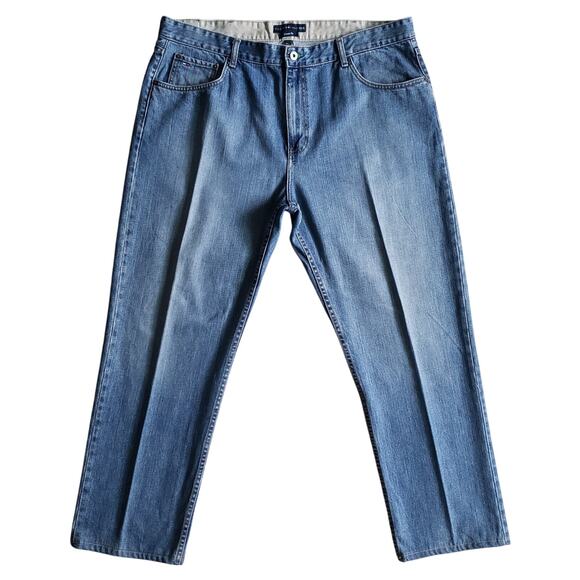 Tommy Hilfiger Jeans Mens 40 Classic Straight Bootcut American Embroidered 40x32 - Picture 1 of 10